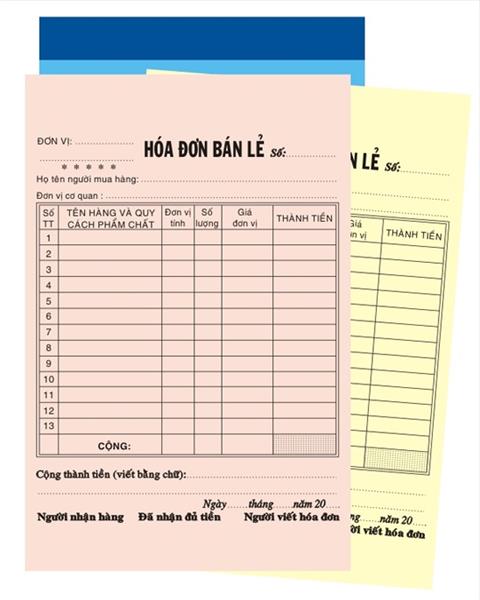 H&#243;a đơn lẻ - 3li&#234;n (150 tờ)